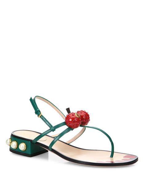 gucci sandals cherry|Gucci sandals for women.